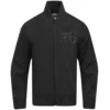 Philadelphia 76ers Triple Black Classic Rib Satin Varsity Black Jacket