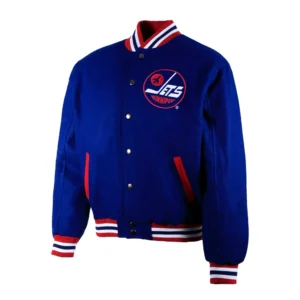 Winnipeg Jets Alternate Melton Blue Full Wool One Color Varsity Jacket