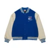 New York Rangers Full-Snap Blue & WhiteVarsity Jacket