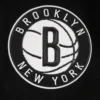 Brooklyn Nets Retro Classic Rib Full Black Wool & Leather Varsity Jacket - Image 5