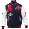 Atlanta Braves Mashup Wool & Leather Varsity Jacket