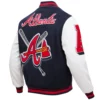 Atlanta Braves Mashup Wool & Leather Varsity Jacket - Image 5