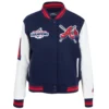 Atlanta Braves Mashup Women's Rib knitted Wool & Leather Varsity Jacket