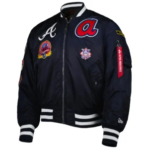 Atlanta Braves MA-1 Full-Zip Bomber Varsity Jacket