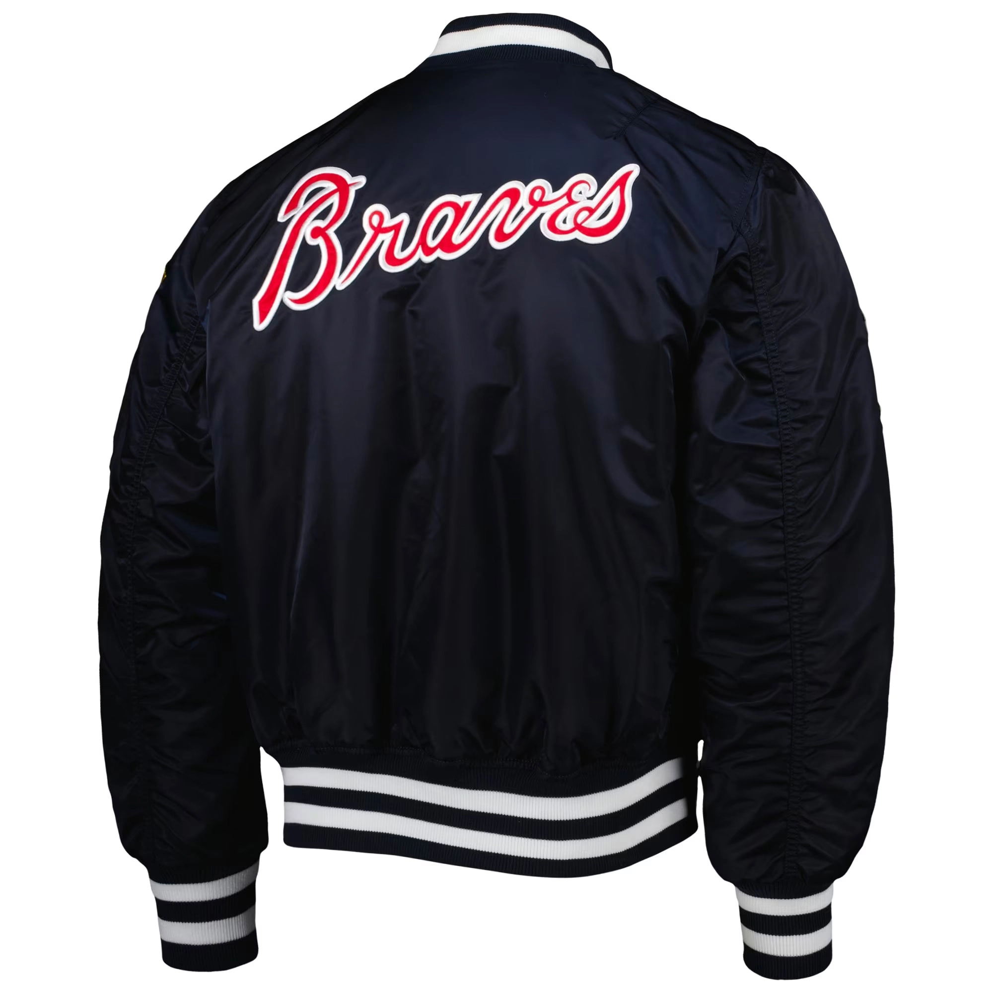 Atlanta Braves MA-1 Full-Zip Bomber Varsity Jacket - Image 3