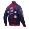 Atlanta Braves Pro Standard Old English Full-Snap Satin Varsity Jacket - Image 2