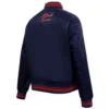 Atlanta Braves Pro Standard Big Logo Women's Full-Snap Satin Varsity Jacket - Image 4