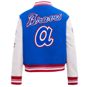 Alternative view of Atlanta Braves Pro Standard Retro Classic Women's Wool & Leather Varsity Jacket