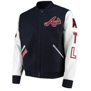 Atlanta Braves Classic Wool & Leather Varsity Jacket