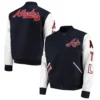 Atlanta Braves Classic Wool & Leather Varsity Jacket - Image 3