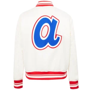 Alternative view of Atlanta Braves Retro Classic Women's Rib Satin Varsity Jacket
