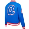 Atlanta Braves Women's Retro Classic Satin Varsity Jacket - Image 4