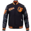 Baltimore Orioles Classic Baseball Team Players Wool & Leather Varsity Jacket