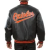 Baltimore Orioles Full Leather Black Varsity Jacket - Image 2