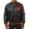 Baltimore Orioles Full Leather Black Varsity Jacket