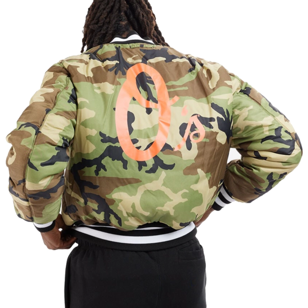 Baltimore Orioles MA-1 Full-Zip Bomber Varsity Reversible Jacket - Image 4