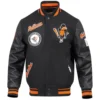 Baltimore Orioles Men's Retro Classic Black Wool & Leather Varsity Jacket