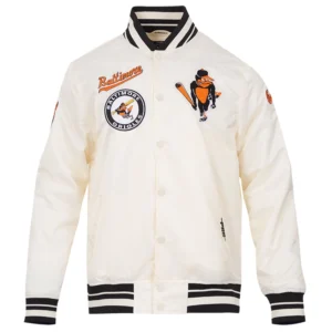 Baltimore Orioles Men's Pro Standard Classic Rib Satin Varsity Jacket