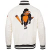 Baltimore Orioles Men's Pro Standard Classic Rib Satin Varsity Jacket - Image 2