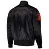 Baltimore Orioles Pro Standard Black Wordmark Full-Snap Satin Varsity Jacket - Image 2