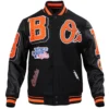 Baltimore Orioles Pro Standard Mashup Rib Knitted Wool & Leather Varsity Jacket