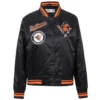 Baltimore Orioles Retro Classic Women's Rib knitted Satin Varsity Jacket