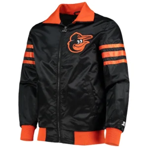 Baltimore Orioles Starter The Captain II Full-Zip Black Varsity Jacket