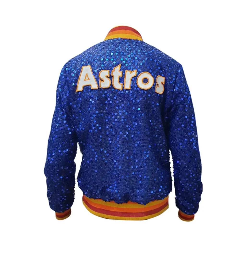 Alternative view of Baseball Team Houston Astros Team Sequin Blue Jacket