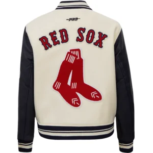 Alternative view of Women's Boston Red Sox Baseball Team Players Wool & Leather Varsity Jacket