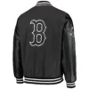 Boston Red Sox G-III Sports by Carl Banks Power Play Wool & Leather Varsity Jacket - Image 2