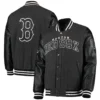 Boston Red Sox G-III Sports by Carl Banks Power Play Wool & Leather Varsity Jacket - Image 3