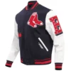 Boston Red Sox Pro Standard Classic Wool & Leather Varsity Jacket - Image 7
