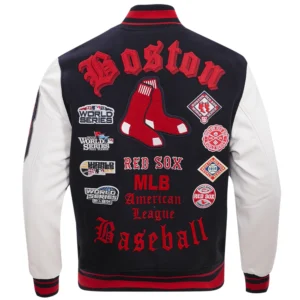 Alternative view of Boston Red Sox Pro Standard Classic Wool & Leather Varsity Jacket