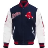 Boston Red Sox Pro Standard Retro Classic Rib Knitted Wool & Leather Varsity Jacket