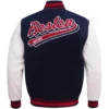 Alternative view of Boston Red Sox Pro Standard Retro Classic Rib Knitted Wool & Leather Varsity Jacket