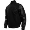 Boston Red Sox Pro Standard Triple Black Wool & Leather Varsity Jacket - Image 4