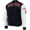 Boston Red Sox Classic Pro Standard Wool & Leather Varsity Jacket Navy & White - Image 2