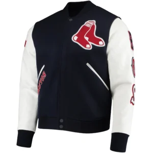 Boston Red Sox Classic Pro Standard Wool & Leather Varsity Jacket Navy & White