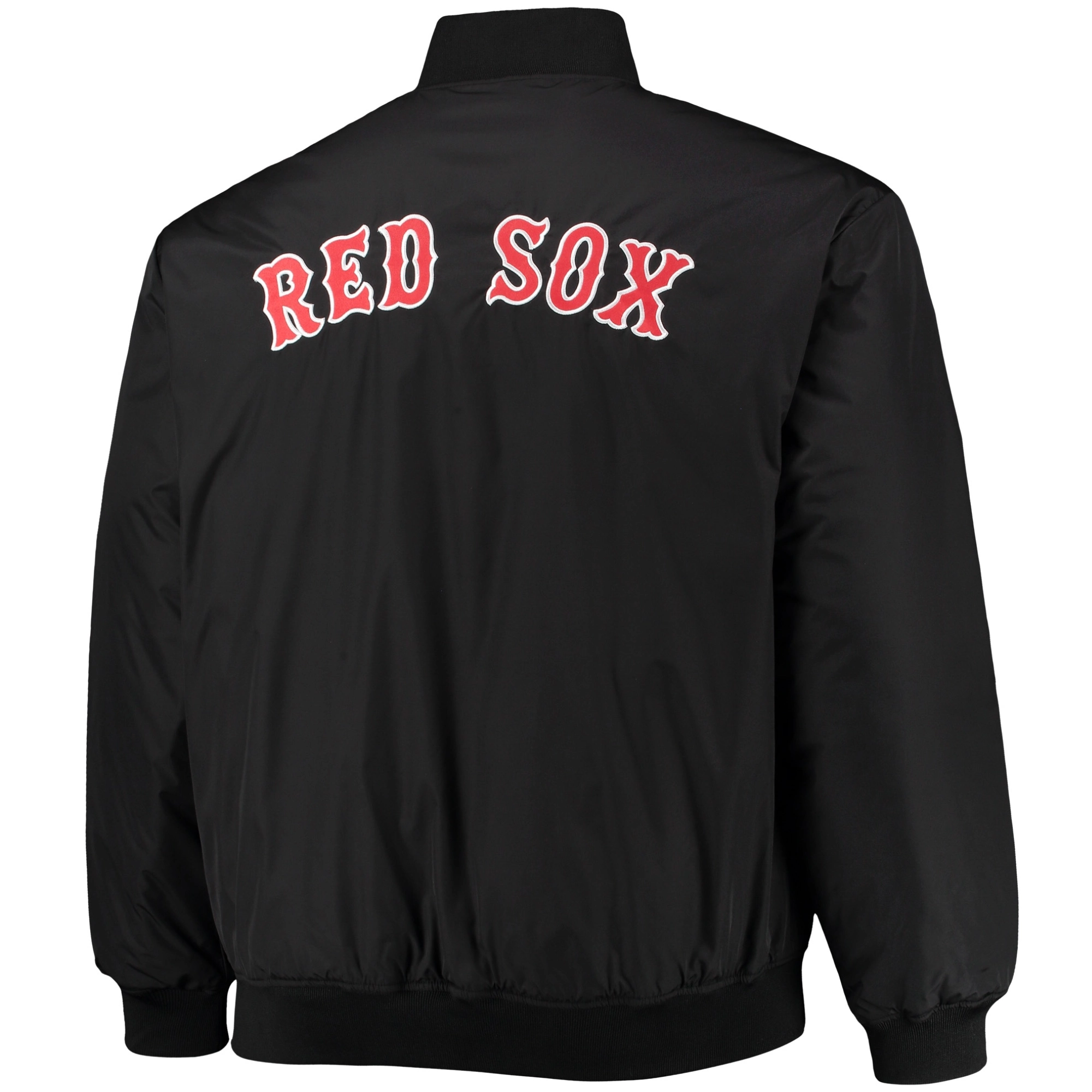 Boston Red Sox Reversible Full-Zip Satin Varsity Jacket White & Black - Image 5