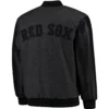 Boston Red Sox Triple Black Reversible Wool & Leather Varsity Jacket - Image 2