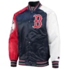 Boston Red Sox Starter Reliever Full-Snap Satin Varsity Jacket