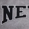 Brooklyn Nets Pro Standard Heather Crest Emblem Full-Snap Gray Varsity Jacket - Image 3