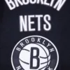 Brooklyn Nets Retro Classic Rib Black Wool & Leather Varsity Jacket - Image 9