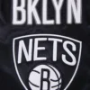Brooklyn Nets Retro Classic Rib Satin Varsity Jacket - Image 5