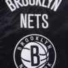 Brooklyn Nets Retro Classic Rib Satin Varsity Jacket - Image 6