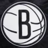 Brooklyn Nets Retro Classic Rib Satin Varsity Jacket - Image 7