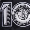 Brooklyn Nets Retro Classic Rib Satin Varsity Jacket - Image 8