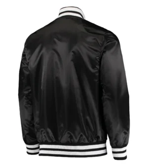 Alternative view of Brooklyn Nets Starter Black The Diamond Classic Full-Snap Satin Varsity Jacket