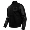Brooklyn Nets Triple Black Varsity Jacket - Image 2