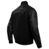 Brooklyn Nets Triple Black Varsity Jacket - Image 3
